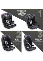 Teknum Pack and Go Foldable Car Seat w / Ace Diaper Bag - Grey