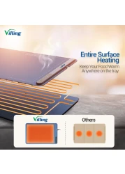 FOLDABLE FOOD WARMING TRAY - BLUE COLOUR