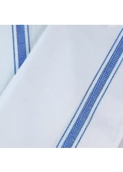 ماهمير® مناشف اطباق 16 × 27 انش (40 × 70 سم) 100% من القطن المغزول حلقيا، مناشف مطبخ كتان فائقة الامتصاص، شريط تنظيف ناعم قابل لاعادة الاستخدام ومجموعة مناشف الشاي (6 قطع، ازرق)