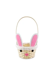 Easter Bamboo Bunny Basket 23cm Assorted