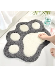 سجادة حمام رمادية على شكل سحابة متجمعة ناعمة ومضادة للانزلاق، سجادة حمام ماصة للماء، سجادة حمام أرضية الحمام، قابلة للغسل في الغسالة (45 × 75 سم)