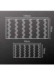 2 PCS Set Large Kitchen Mats With Thick Non Slip Bottom For Kitchen Floor With Beautiful Design (50×80CM And 50×160CM)