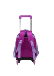 Baby Backpack 3Pcs For Baby Girls 1 lunch 1 Pencil Box And 1 Bag With Adjustable Strap For School 2 Wheels 14 Inch
