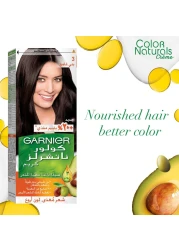 Garnier Colour Naturals Cream Nourishing Permanent Hair Colour 3 Dark Brown 110ml