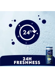 NIVEA MEN 3in1 Shower Gel Body Wash Power Fresh 24h Fresh Effect Citrus Scent 250ml
