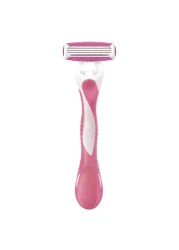 شيك إنتويشن ماكينة حلاقة لإستعمال مرة واحدة للنساء مع عبوة إحتياطية - متعدد الألوان، 3 قطع