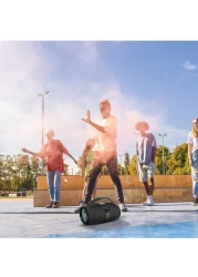 Green Lion Parma Pro Wireless Speaker, RGB Light, IPX6 Waterproof, 4000mAh Battery, 6-7 Hours Playtime, 10m Bluetooth Range, Type-C Charging, Digital Display - Gray
