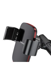Baseus Aluminum Car Phone Holder CD Slot Auto Lock Gravity Car Mount Compatible With 4.0 6.5 Inch For iPhone 14 Pro Max 13 12 11 SE X And Many More Black