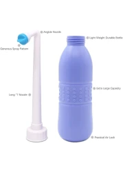SHOWAY 650 ml Large Portable shattaf Bidet Bottle Handheld Travel Toilet shataf Hand Spray Seat Water-Blue