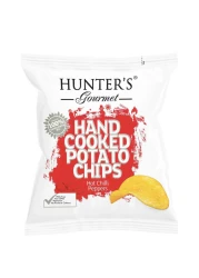 هانترز غورميه رقائق البطاطس المطبوخة يدويًا بنكهة الفلفل الحار ، 40 غرام