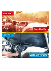 الزجاج الأمامي للسيارة مظلة واقية من الشمس مظلة سيارة قابلة للطي غطاء ظلة للأشعة فوق البنفسجية كتلة نافذة السيارة الأمامية حماية العزل الحراري لأغطية الزجاج الأمامي للسيارات شاحنات كبيرة