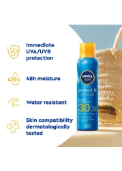 NIVEA SUN Spray Protect &amp; Refresh Water Resistant SPF 30 Spray 200ml