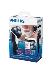 فيليبس أكوا تاتش ماكينة حلاقة كهربائية لحلاقة رطبة وجافة AT610 - أسود