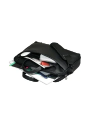 Port Designs Zurich Leather 14-15 Inches Laptop Bag Black