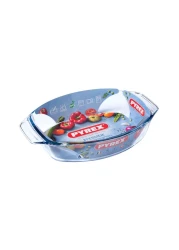 Pyrex Optimum Glass Oval Roaster Clear 4L