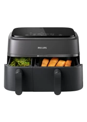 Philips 3000 Series Dual Basket Airfryer NA350/00 Black 9L