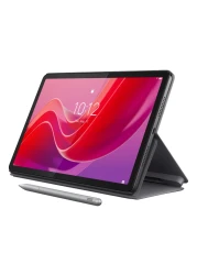 لينوفو تاب M11 مقاس 11 بوصة 4 غيغابايت رام، 128 غيغابايت واي فاي 330FU مع حافظة فوليو رمادية وقلم ستايلس