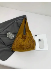 قماش رجعي من الجلد المدبوغ ، تصميم شرشرة مناسب للخريف والشتاء. متوفر باللون الأحمر البرغندي والبني والبني الد