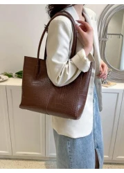 Vintage Tote Bag Women s 2025 New Fashion Commuter Bag Versatile Large Capacity Shoulder Bag