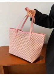 حقيبة كتف حريرية كبيرة السعة لطالبة الجامعة للتنقل، حقيبة كتف نسائية