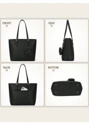 NEWHEY Tote Bags For Women Leather Shoulder Bag Large Capacity Purses And Handbags With Removable Small Pouch