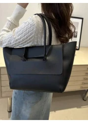 Old Moeny Lightweight Minimalist Flap Large Capacity Tote Bag For Teen Girls Women College Students Rookies White Collar College Commute Outdoors Travel Outings Perfect For Back To School College Midd