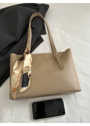 New Fashionable Lightweight Luxury Solid Color High End Versatile Women Shoulder Tote Bag