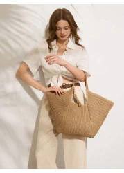 SHECARRY Women s Bohemian Style Large Capacity Woven Tote Bag Perfect For Beach Vacation Travel Shopping And Vacation Essentials