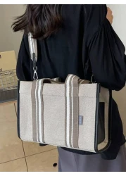 Simple Large Capacity Tote Bag Handbag Shoulder Bag Crossbody Bag School Bag Large Capacity Portable For Teen Girls Women College Students White Collar Workers Perfect For Work Back To School Middle S