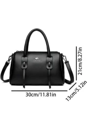 حقيبة يد من الجلد الطبيعي اللين للسيدات، حقيبة كتف قديمة فاخرة، حقيبة يد سعة كبيرة للسيدات، حقيبة واضحة الجما