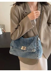 New Fashionable And Versatile Shoulder Bag Ins Crossbody Bag Shopping Bag Work Commuting Bag College Student Class Bag Slouchy Style Casual Tote Bag Japanese Minimalist Crossbody Bag Large Capacity Sh