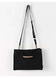 Large Capacity Canvas Tote Bag With Multiple Pockets For Casual Use Simple Canvas Tote Bag Wide Strap Crossbody Bag Multi Pockets Handbag for Travel