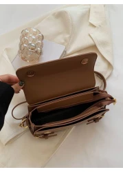 حقيبة يد نسائية وحقيبة عابرة من الجلد الصناعي باللون الصلب الرجعية الأنيقة، حقيبة نسائية عملية عصرية، مثالية