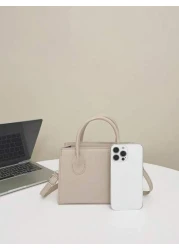 Solid Color Pu Handbag Casual Mini Square Bag For Commute Outdoors Fashion Crossbody Shoulder Bag Small Candy Color Crossbody Bag Glossy Double Handle Square Purse Women s Zipper Handbags