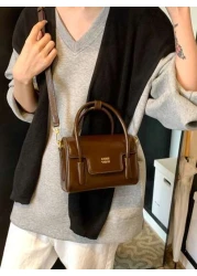 New High Quality Minimalist Solid Color Maerder Handbag Beautiful Design Crossbody Bag For Daily Wear Minimalist Solid Color Classic Dignified Office Outing Dating Ladies Shoulder Bag Holiday Gift