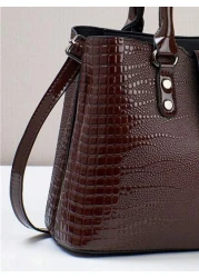 3 Piece Set PU Handbag For Women Elegant Fashion Tote With Coin Purse And Card Holder Versatile Large Capacity Shoulder Bag Chic Bag With Stylish Design Available In Multiple Colors Best Mothers Day G