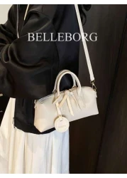 حقيبة يد أنيقة ذات تأثير جلدي مرن ومناسبة لبشرة دهنية للنساء