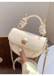 حقيبة سروج مصغرة بحردقة ، حقيبة عمل كاجوال أنيقة للنساء ، مثالية للمكتب والأعمال والعمل