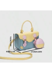 Style Contrast Color Messenger Bag Niche Design New JK College Style Phone Bag Fashion Commuting Square Crossbody Bag For Women