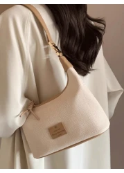 حقيبة يد مربعة جديدة موضة الربيع، بتصميم محمول مزخرف بألوان متباينة وأنماط حروف ومعادن، قابلة للفتح والإغلاق