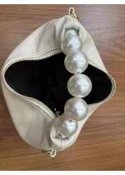 Fashionable Minimalist Casual Mini Faux Pearl Decor Satchel Bag For Girl Teen Girls Women