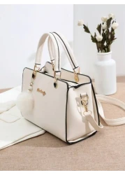 Fashionable Handbag With Pom Pom Decoration Multi Layer Crossbody Bag Suitable For Dating White Collar Workers Best Mothers Day Gift Ideas Mother Day Gifts Mom Gifts Mommy s Essentials Mommy Bag For G