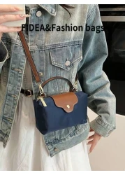New Fashionable Solid Color Minimalist PU Bucket Bag Elegant Quality Handbag Suitable For Work Shopping Dating Versatile