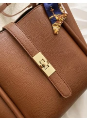 CONTAINEVERY حقيبة ذات مقبض علوي مزينة بالفيونكة من النقود القديمة، أنيقة، خفيفة الوزن ، شال رفيع للبنات المراهقات