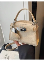 Mini Crocodile Embossed Women Handbag New Fashion Small Square Bag Versatile Shoulder Crossbody Bag