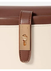 Fashionable Simple Square Bag Handbags For Female Daily Use Shopping Travel Campus Minimalist Lightweight Color Contrast With Adjustable Strap Leather Women Crossbody Bag Shoulder Bag Commuter Bag For