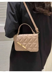 حقيبة تسوق صغيرة بطباعة مزخرفة بالألماس موضة