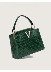 Luxury Brand Women s Handbag Crocodile Texture High Quality Shoulder Bag 2025 New Fashion Versatile Large Capacity Tote Bag Retro Casual Street Wear Minimalist Celebrity Style Glossy Shoulder Bag Blac