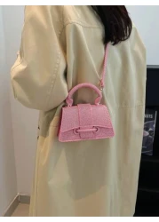 Mini Square Handbag Fashionable High Quality Makeup Bag New Solid Color Versatile Tote Bag Women Purse