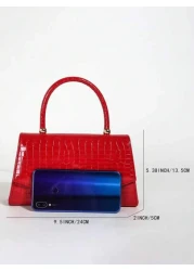 Women s Solid Color Mini Square Satchel Evening Bag Elegant Dinner Chain Bag For Women Elegant Exquisite Patent Square Evening Bag For Party Dinner Bag Clutch Bag For Party Girl Woman For Female Perfe